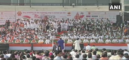 more than 300 musician participating in voice of unity function