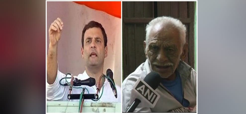 rahul gandhi posted a photo on twitter for showing protest against demonetization