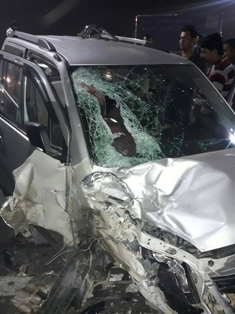 accident in lohia over bridge