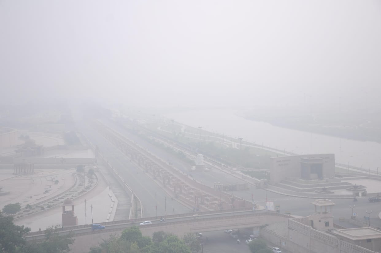 smog in lucknow air  after delhi
