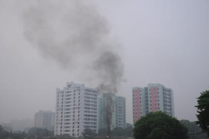 smog in lucknow air  after delhi