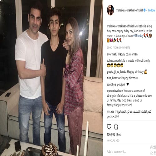 Malaika Arora and Arbaaz Khan celebrated son Arhaan’s birthday together