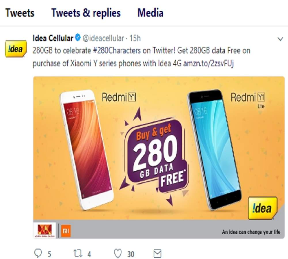Idea Cellular offers 280GB extra data with Xiaomi Redmi Y1 and Redmi Y1 Lite
