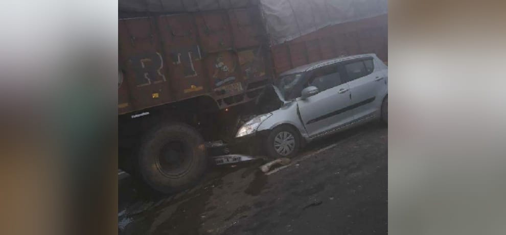 accident of two dozen vehicles due to smog in palwal