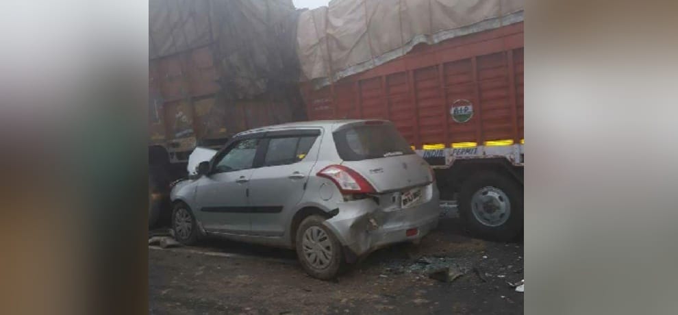 accident of two dozen vehicles due to smog in palwal
