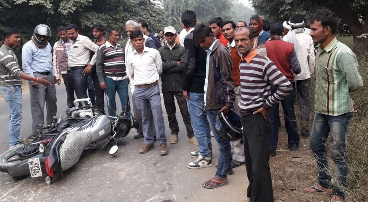 ट्रक ने बाइक को रौंदा, एक की मौत