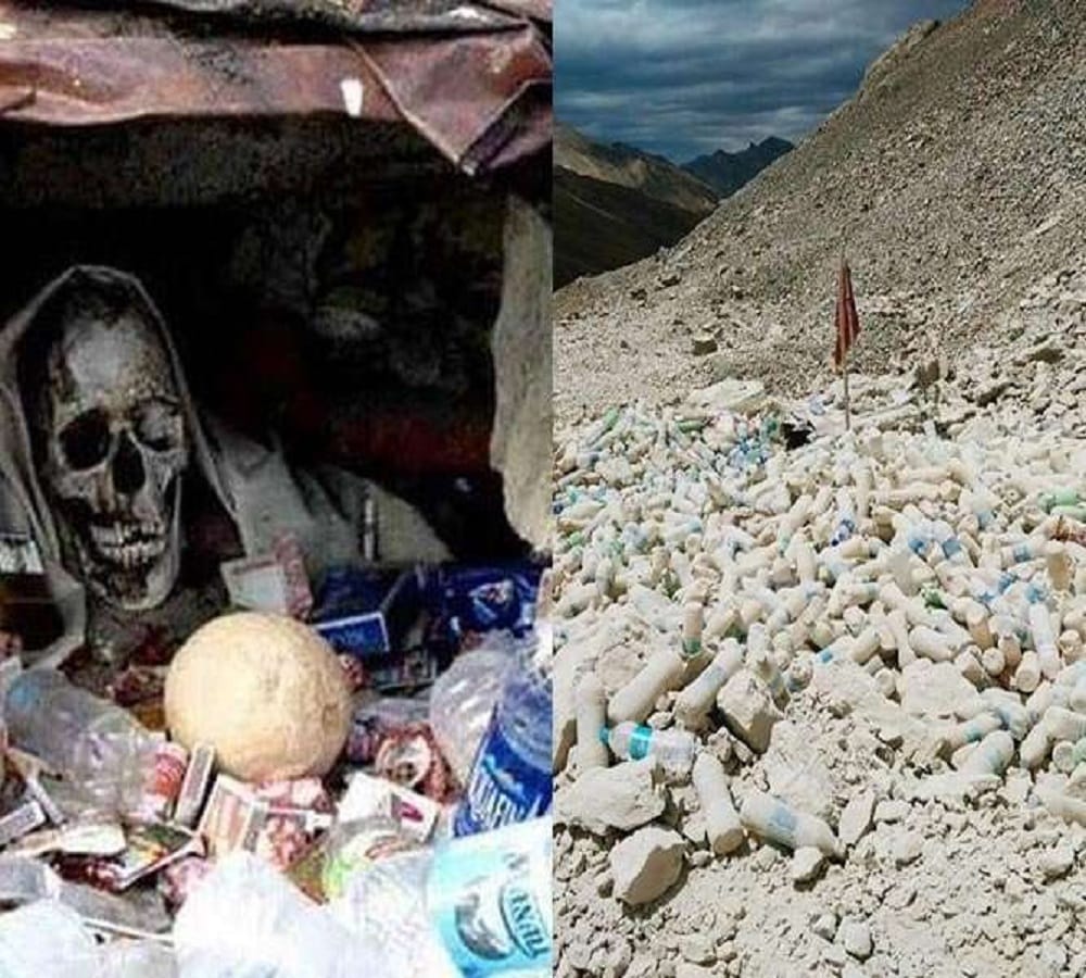 know why people have put water bottles on the surface here