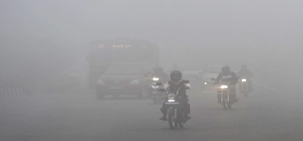Apply traffic rules to avoid road accident due to fog