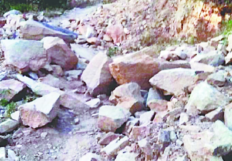 Debris dropped on road after six months