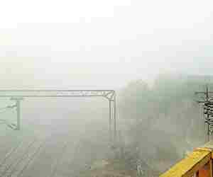 Dense fog in morning