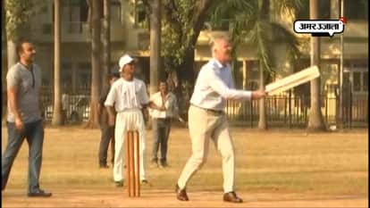 Belgian royals try their hands at cricket along with Virender Sehwag 