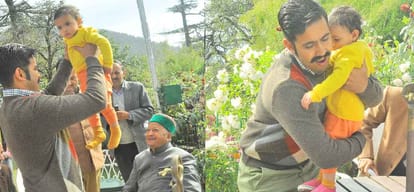 Virbhadra singh taking rest at Holly Lodge Shimla