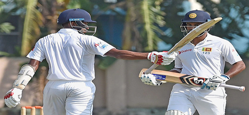 Sri Lankan batsmen make merry on day one of warm-up game in kolkata 