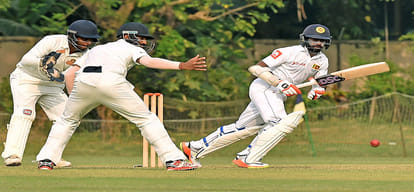Sri Lankan batsmen make merry on day one of warm-up game in kolkata 