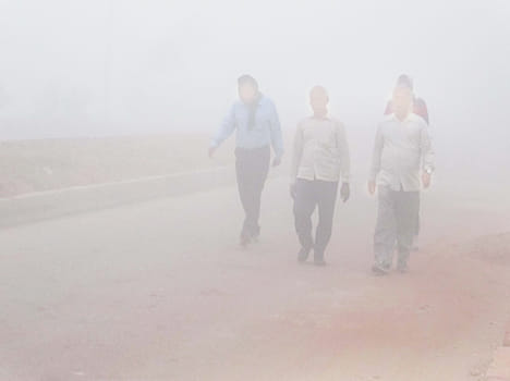 Fog sheet, rising for two days, growing cold