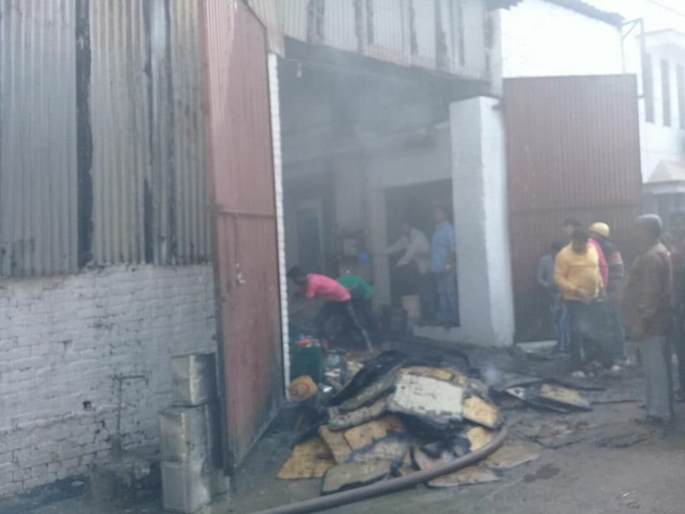 fire in oil and ghee godown in roorkee