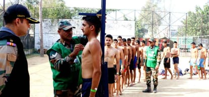Himachal una army recruitment rally 375 pass ground test