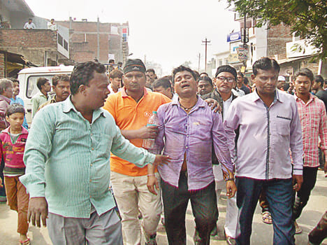 Loader crushed woman sweeper