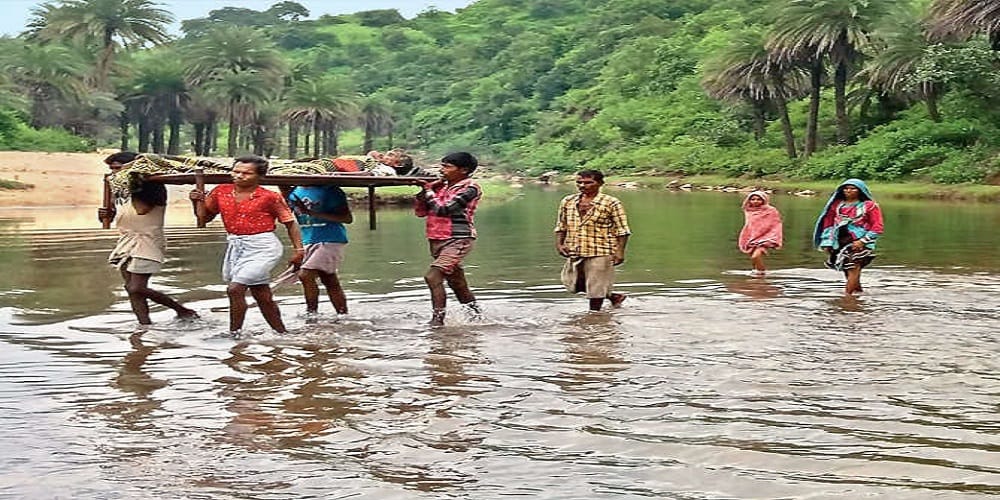 these tribal people came far away from distant villages for treatment 