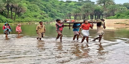 these tribal people came far away from distant villages for treatment 