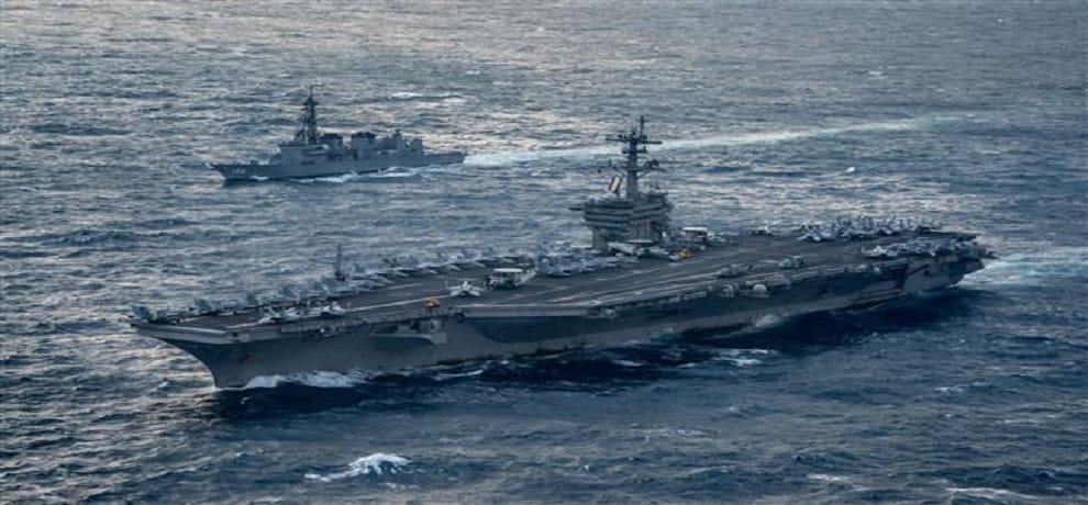 US and South Korea started joint naval exercises in the sea