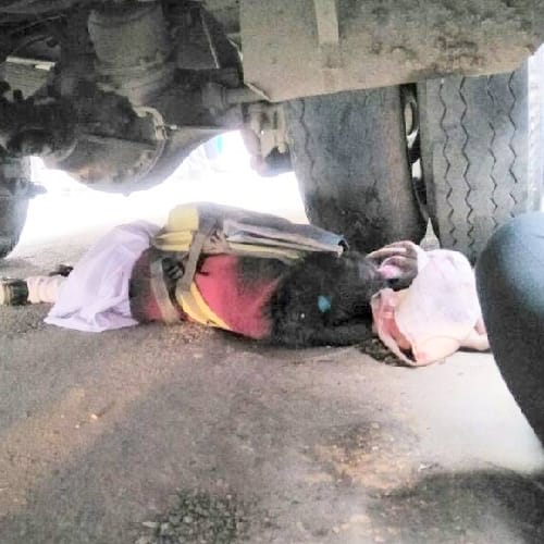 six years girl simran crushed by a bus in kangra
