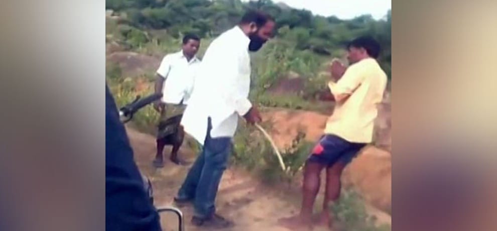 Telangana two Dalits abused by BJP leader forces to dip in muddy pond