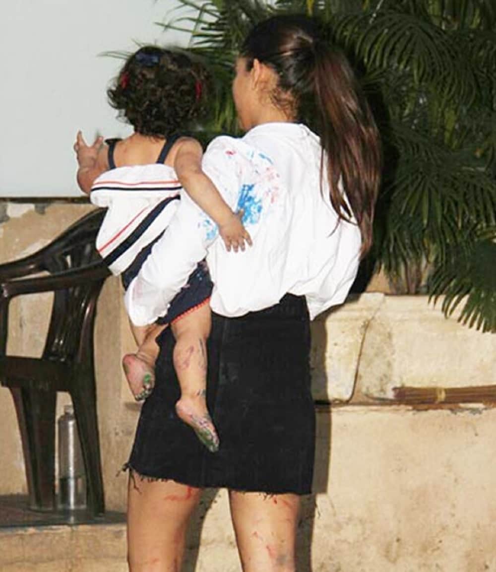 Shahid Kapoor and Mira Rajput daughter Misha latest picture seems to be returning from a paint party