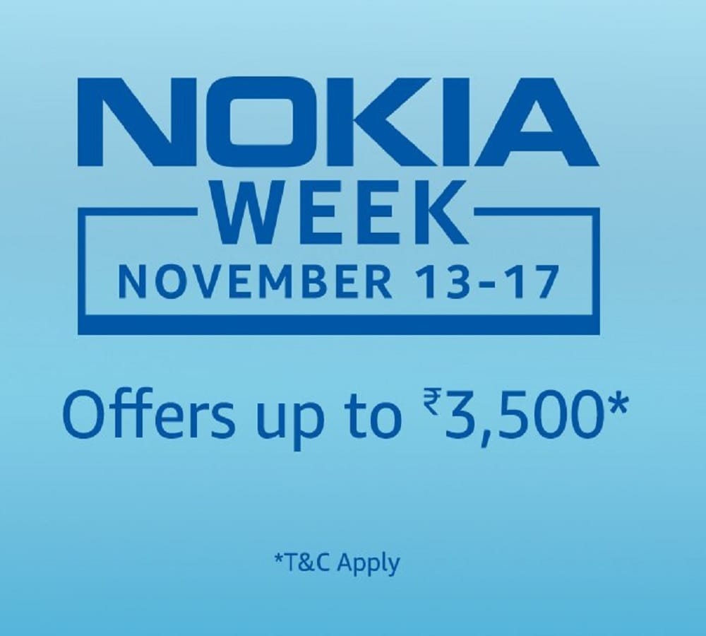 Amazon Nokia week, Cashback upto 3500
