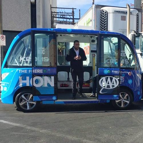 Arma Self-driving shuttle crashed on First Day of Launch in Las Vegas