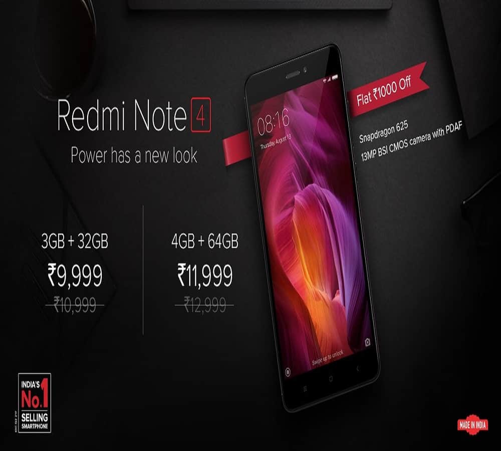 Xiaomi Redmi note 4 buy with discount