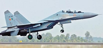 Sukhoi fighter jet engages aircraft arrester barrier on landing at Pune airport