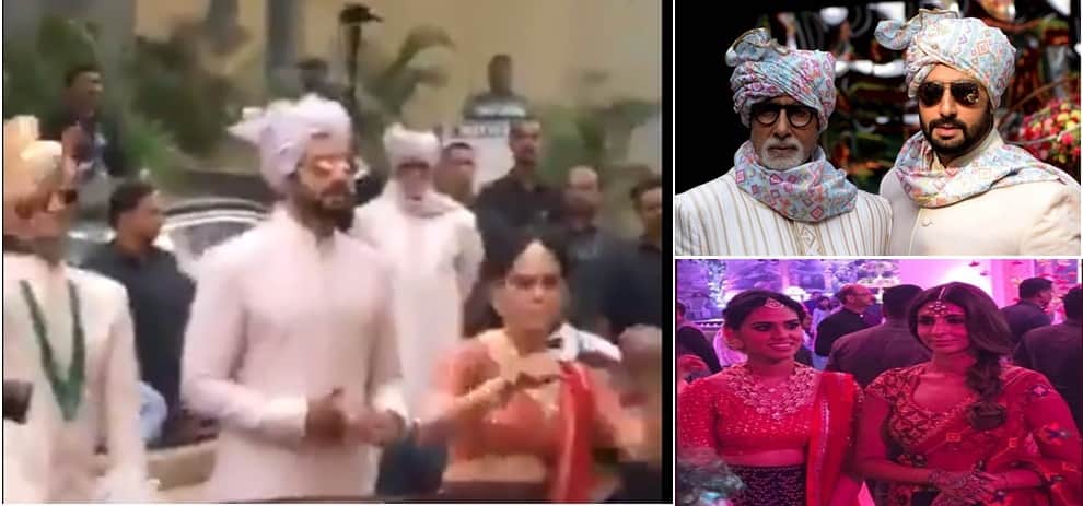 Aishwarya Rai, Abhishek Bachchan and Aaradhya do the bhangra at a wedding