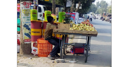 at the time of studies small boys are doing labouring