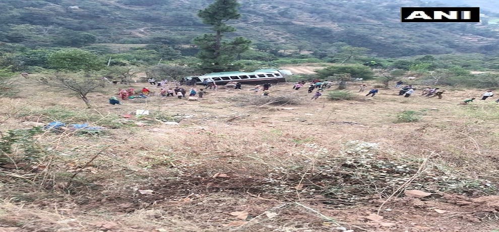 J&K: 22 people injured after a bus skidded off the road and rolled down into gorge in Udhampur