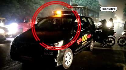 GHAZIABAD POLICE LUCKNOW POLICE DIAL 100 UNATTENDED VEHICLE INDIRAPURAM