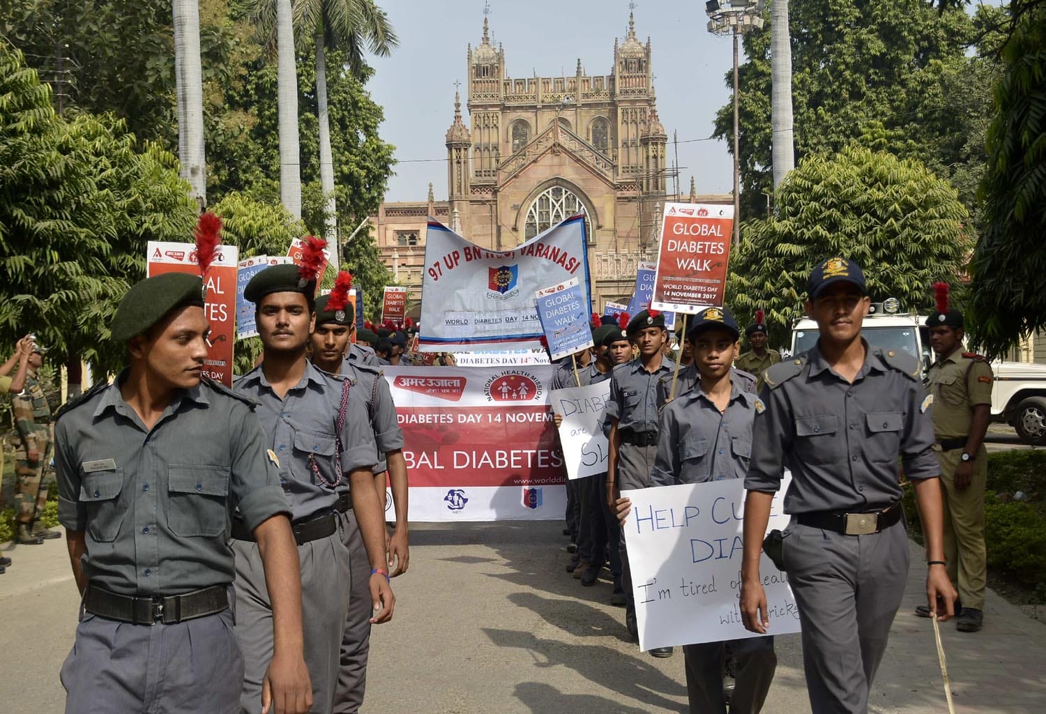 global diabetes walk in varanasi for world diabetes day