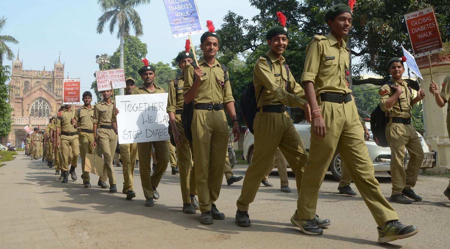 global diabetes walk in varanasi for world diabetes day