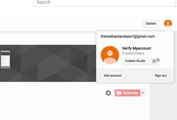 verify youtube channel