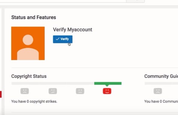verify youtube channel