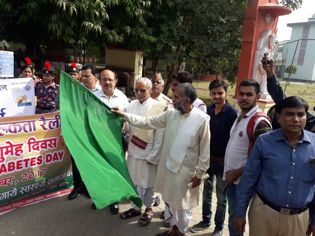 amar ujala foundation initiatives, walk against diabetes in varanasi