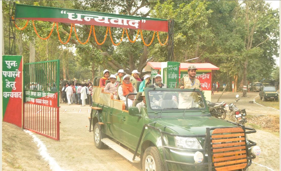 As the first tourist, the elderly visits Tiger Reserve