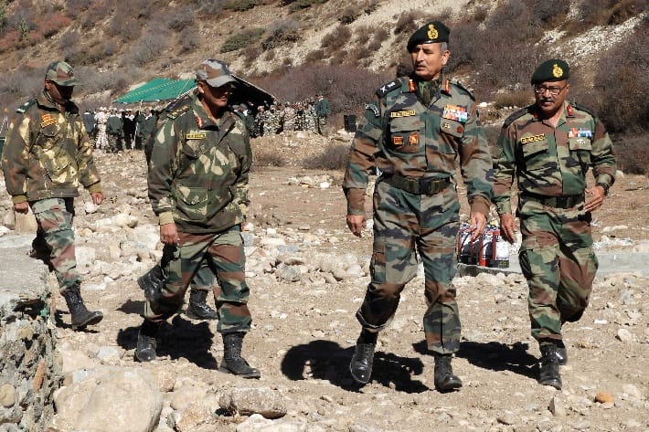 Chief of the Central Command saw security arrangements on China border