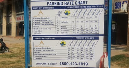 new parking rate will be applicable from 1 december