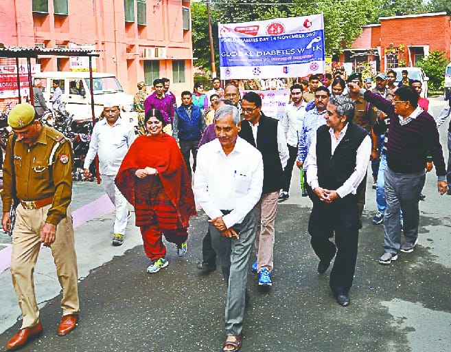 Aware of people from the Global Diabetes Walk