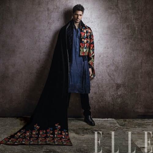 Bollywood actor Sidharth Malhotra royal photo shoot for Elle magazine 