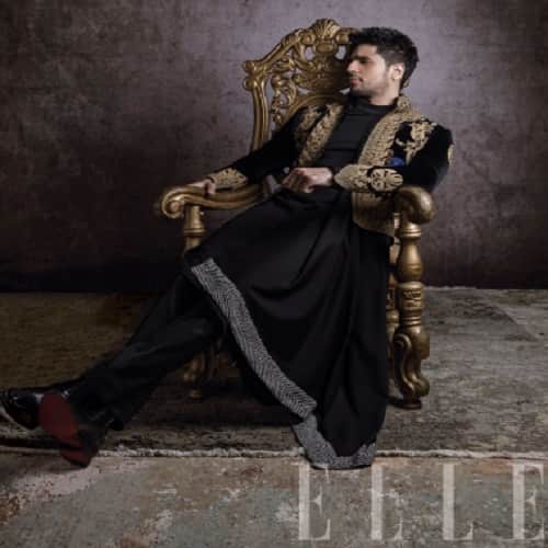 Bollywood actor Sidharth Malhotra royal photo shoot for Elle magazine 