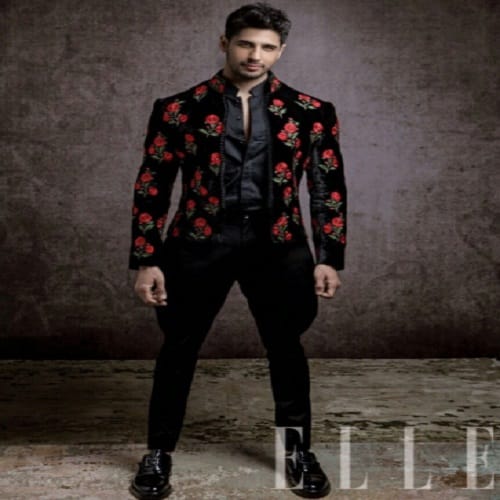 Bollywood actor Sidharth Malhotra royal photo shoot for Elle magazine 