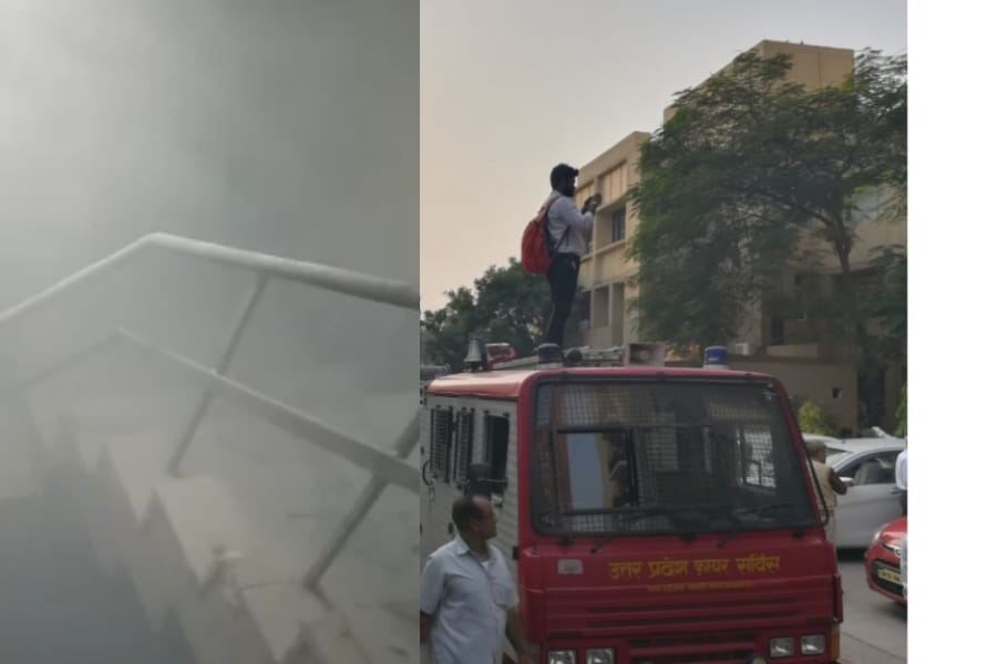Fire in LDA in Lucknow.