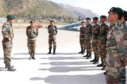Central Command Army Chief  Air Survey on india China Border
